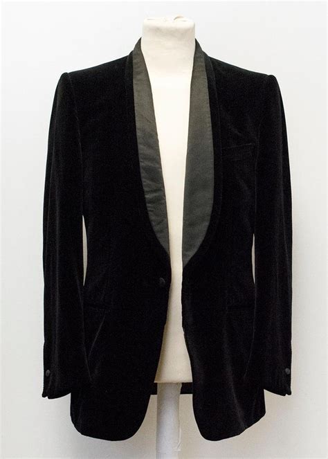 ysl blazer black|saint laurent velvet blazer.